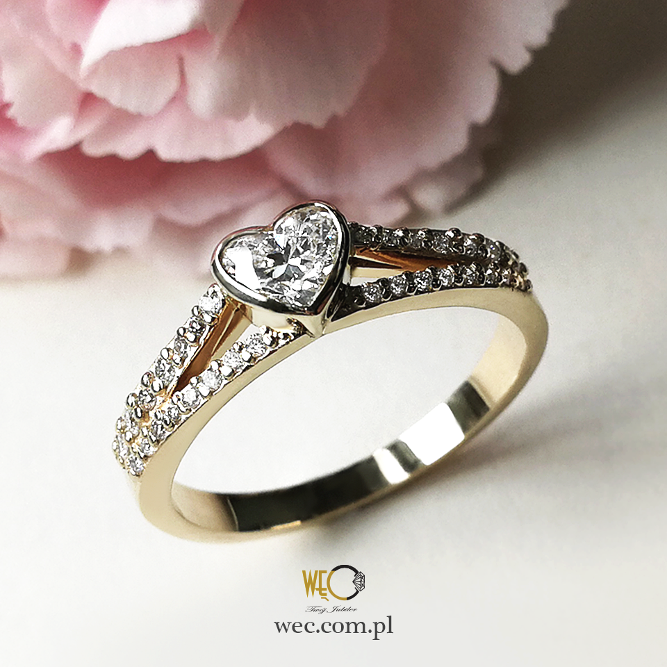 Walentynkowe zaręczyny - pierścionek zaręczynowy