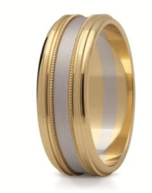 Obrączka z żółtego i białego złota ST-142ZB-m