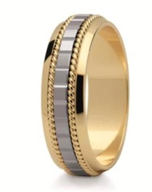 Obrączka z żółtego i białego złota ST-68ZB-k