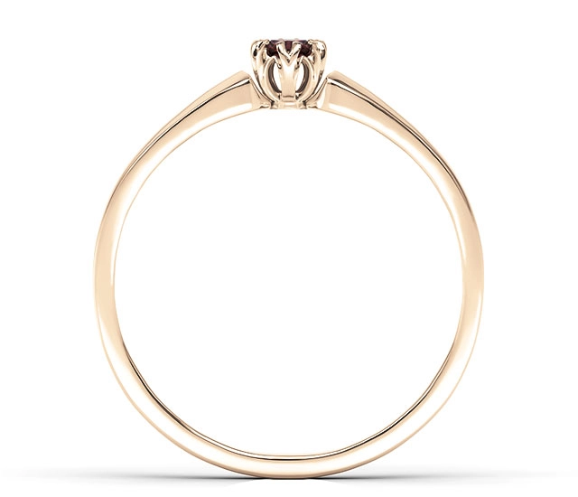 Pierścionek zaręczynowy z różowego złota z granatem BP-2110P