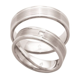 Obrączka z białego złota palladowego ŁS-12B-EXTRA light-m