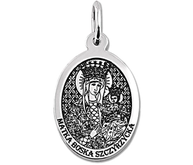 Medalik srebrny z wizerunkiem Matki Bożej Szczyrzyckiej