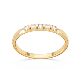 Pierścionek z żółtego złota z diamentami 0,10 ct wzór BP-3510Z K5-1,7