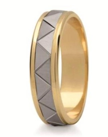 Obrączka z żółtego i białego złota ST-93ZB-m