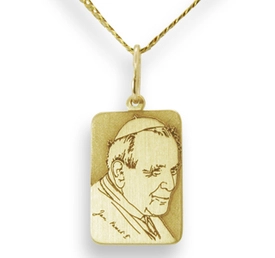 Medalik z żółtego złota z Błogosławiony Jan Paweł II, WEC-Z-JP-II-5-2