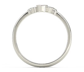 Pierścionek z białego złota z cyrkoniami Swarovski miętową i białą BP-6811B-C