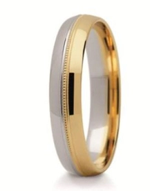 Obrączka z żółtego i białego złota ST-253ZB-m