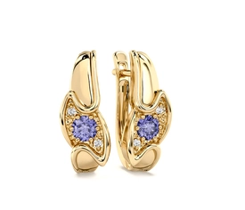 Kolczyki z tanzanitami i brylantami BPK-11Z