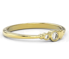 Pierścionek z żółtego złota z cyrkoniami Swarovski BP-6809Z-C