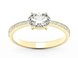 Pierścionek z żółtego złota z cyrkoniami BP-58Z-R-C