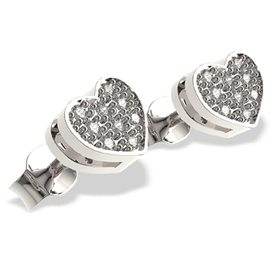 Kolczyki z białego złota z brylantami LPK-40B