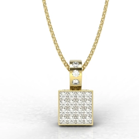 Wisiorek z żółtego złota z diamentami LPW-89Z-R