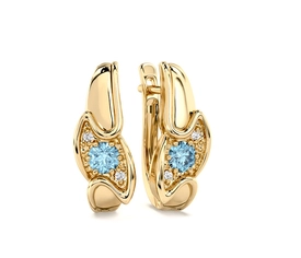 Kolczyki z topazami i brylantami BPK-11Z