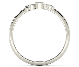 Pierścionek z białego złota z cyrkoniami Swarovski Lawenda BP-6707B-C/LAV
