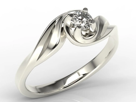 Pierścionek zaręczynowy z białego złota z diamentem AP-7420B