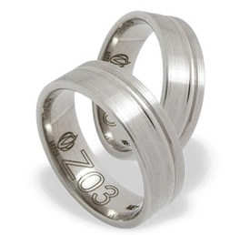 Obrączka z białego złota palladowego ŁZ-03Z-EXTRA light-k