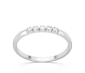 Pierścionek z białego złota z diamentami 0,07 ct wzór BP-3507B K5-1,5