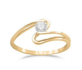 Pierścionek z żółtego złota z cyrkoniami CP-59Z-C