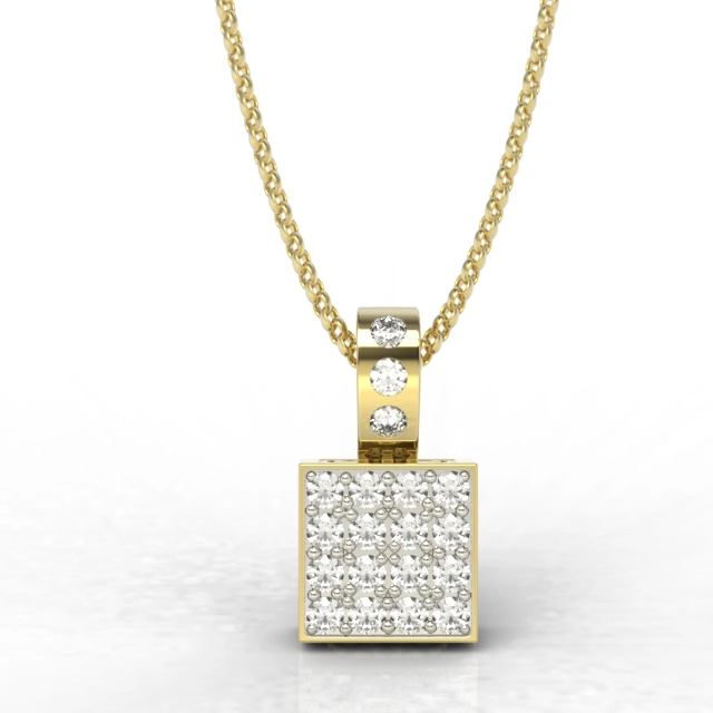 Wisiorek z żółtego złota z diamentami LPW-89Z-R