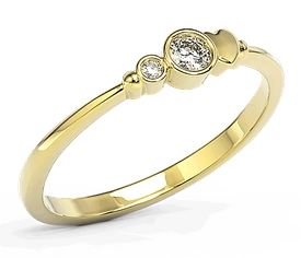 Pierścionek z żółtego złota z cyrkoniami Swarovski BP-6811Z-C