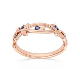 Pierścionek z różowego złota z szafirami CP-61P