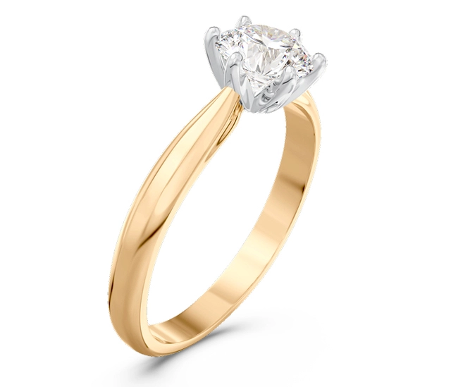 Złoty Pierścionek Zaręczynowy z Brylantem Certyfikowanym 0.90ct | Jubiler Rzemieślniczy WĘC