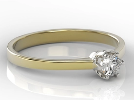 Pierścionek zaręczynowy z żółtego i białego złota z diamentem AP-1720ZB