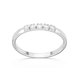 Pierścionek z białego złota z diamentami 0,10 ct wzór BP-3510B K5-1,7