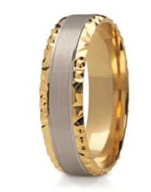 Obrączka z żółtego i białego złota ST-99ZB-k