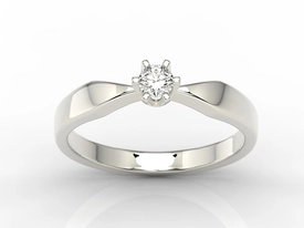 Pierścionek zaręczynowy z białego złota z brylantem AP-9816B