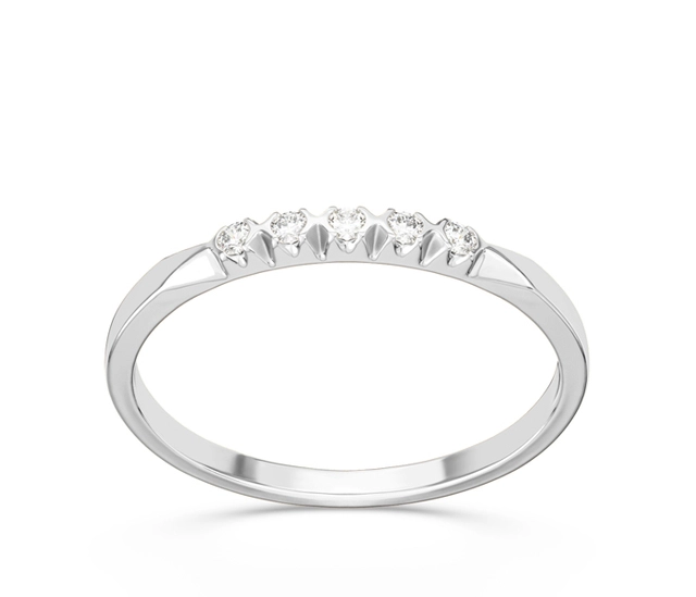 Pierścionek z białego złota z diamentami 0,07 ct wzór BP-3507B K5-1,5