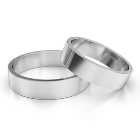 Obraczka klasyczna białe złoto Stelmach