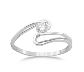 Pierścionek z białego złota z cyrkoniami CP-59B-C