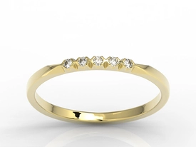 Pierścionek z żółtego złota z diamentami 0,07 ct wzór BP-3507Z K5-1,5