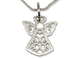 Wisiorek z białego złota Aniołek WEC-B-WIS-ANIOŁEK-39