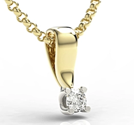 Wisiorek z żółtego i białego złota z diamentem LPW-8108ZB