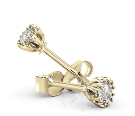 Kolczyki z żółtego złota z brylantami BPK-2120Z