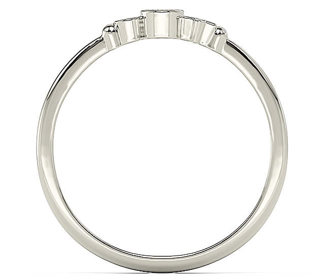 Pierścionek z białego złota z cyrkoniami Swarovski BP-6709B-C