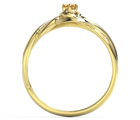 Pierścionek z żółtego złota topazem Swarovski BP-74Z