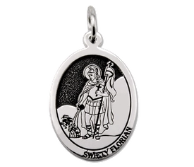 Medalik srebrny z wizerunkiem św. Floriana MED-FLORIAN-02