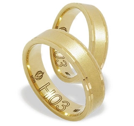 Obrączka z żółtego złota ŁH-03Z-light-k