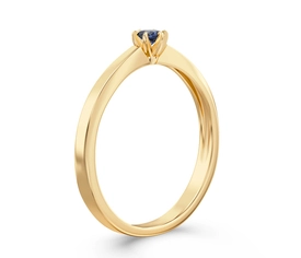 Pierścionek zaręczynowy z żółtego złota z szafirem CP-2410Z