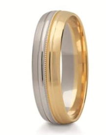 Obrączka z żółtego i białego złota ST-251ZB-m