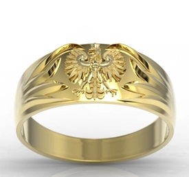 Sygnet złoty z orłem INSIGNE SJ-13Z