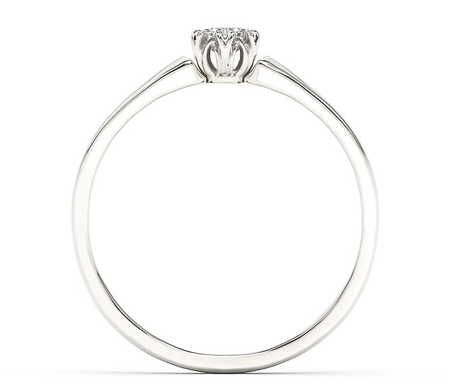 Pierścionek zaręczynowy z białego złota z brylantem 0,20 ct wzór BP-2120B