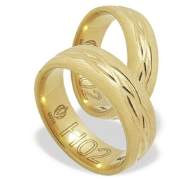 Obrączka z żółtego złota ŁH-02Z-k