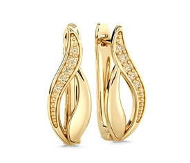 Kolczyki z żółtego złota z diamentami BPK-17Z