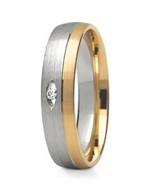 Obrączka z żółtego i białego złota ST-288ZB-k