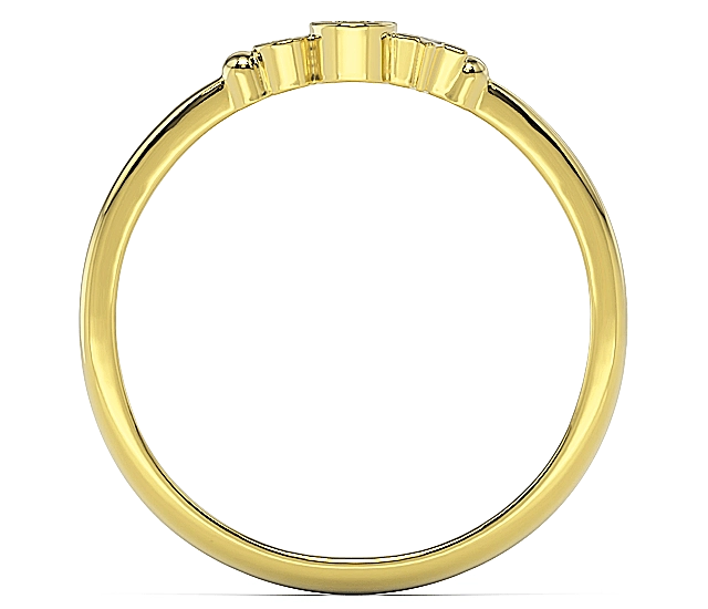 Pierścionek z żółtego złota z cyrkoniami Swarovski Mięta BP-6707Z-C/MINT