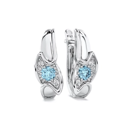 Kolczyki z topazami i brylantami BPK-11B